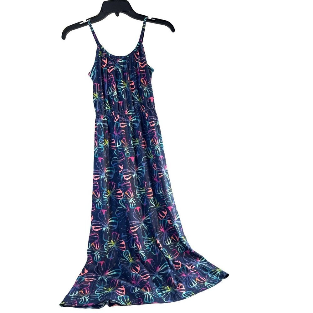 Jumping Beans Girls Maxi Dress Blue with Multicolored Butterflies Size 8